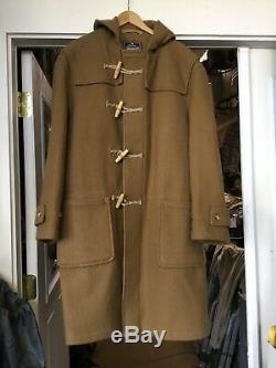 VERY RARE Genuine 1944 100% Wool BRITISH OFFICERS DUFFLE COAT (Camel)