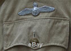 VERY RARE RNZAF Metal PILOT'S WINGS Pilot's TROPICAL Service Dress TUNIC US-MADE