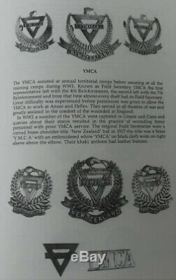 VERY RARE WW1 New Zealand YMCA WARTIME Active Service Cap badge in Bronze