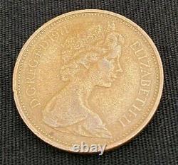VERY Rare New PENCE 1971 First Edition Coin BRONZE 2 PENCE Great Britain UK