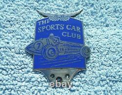 VINTAGE 1950s THE SPORTS CAR CLUB CAR BADGE BRITISH MOTOR RACING EMBLEM RARE