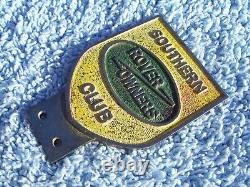 VINTAGE 1970s SOUTHERN LAND ROVER OWNERS CLUB CAR BADGE-ORIGINAL SERIES1/2/3RARE