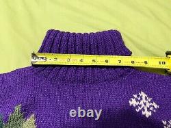 VINTAGE Ralph Lauren RL83 GREAT BRITAIN Hand Knit Family Sledding Sweater RARE