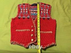 VINTAGE Ralph Lauren RL83 GREAT BRITAIN Hand Knit Family Vest Sweater RARE