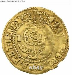Very RARE Gold Thistle Crown, featuring James I of England