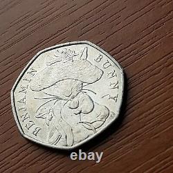Very Rare Benjamin Bunny 50p Fifty Pence Coin 2017 Beatrix Potter