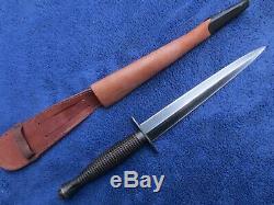 Very Rare G. Ibberson British Fairbairn Sykes Knife Commando Dagger & Sheath