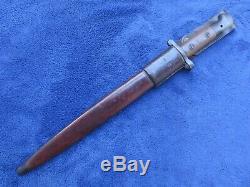 Very Rare Original British M1903 Bayonet And Scabbard Made By Sanderson