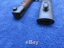 Very Rare Original British M1907 Matching Numbers Quillon Bayonet And Scabbard