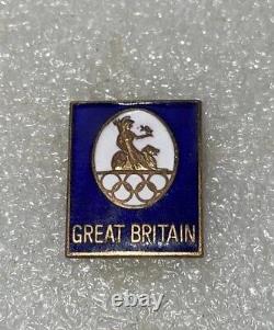 Very Rare Vintage pin badge Olympic NOC GREAT BRITAIN 1960 Generic enamel
