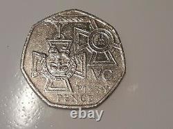 Victoria Cross VC 150th Anniversary 50p Coin 2006 RARE IRB Stamped Circulated