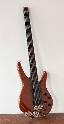 Vintage 5 string status bass guitar rare sherwood oak graphite #32