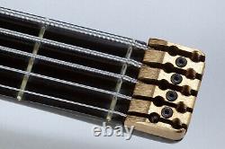Vintage 5 string status bass guitar rare sherwood oak graphite #32