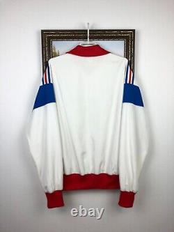 Vintage Adidas Originals Great Britain Jacket Mens Track Top White Rare Size L