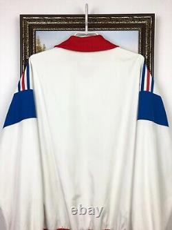 Vintage Adidas Originals Great Britain Jacket Mens Track Top White Rare Size L