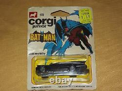 Vintage Rare Toy 1976 The Mettoy Co Great Britain Corgi Junior Batman Batmobile