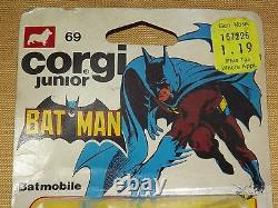 Vintage Rare Toy 1976 The Mettoy Co Great Britain Corgi Junior Batman Batmobile