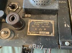 Vintage Rare WWII SPITFIRE Transmitter Receiver T. R. 9D HAM RADIO 1940's