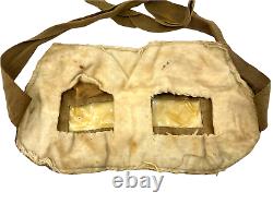 WW1 British BEF Cloth Gas Mask Goggles RARE