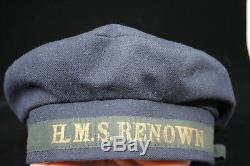 WW1 Era British RN Royal Navy HMS Renown Sailors Cap Rare