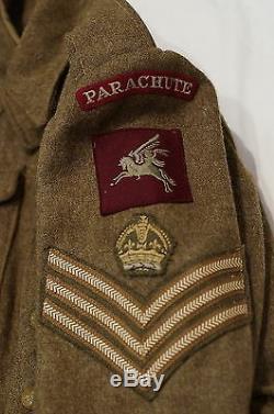 WW2 British Airborne Parachute Regiment Battle Dress Named RARE