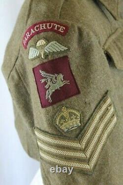 WW2 British Airborne Parachute Regiment Battle Dress Named RARE