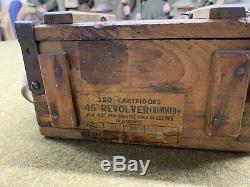 WW2 British Or Canadian Ammo Box Empty For. 45 Rimmed Rare