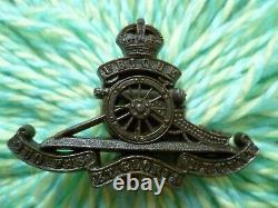 WW2 Royal Artillery PLASTIC Economy Cap Badge KC ANTIQUE Original Very RARE
