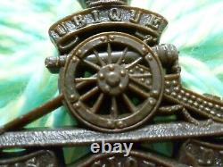 WW2 Royal Artillery PLASTIC Economy Cap Badge KC ANTIQUE Original Very RARE