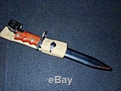 WWII British No. 7 MK1 L Lee Enfield No. 4 & Sten Bayonet Fighting Knife Rare