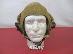 WWII British Royal Air Force RAF Fighter Pilot E-Type Cloth Flying Helmet RARE 1