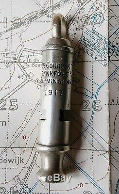 Ww1 1917 Rare Maker Trench Whistle World War J Hudson British Army Officer