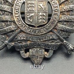 Ww2 London Rifle Brigade Solid Silver Officers Cap Badge J R Gaunt & Son Rare