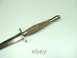 Ww2 Rare Early 2nd Pattern Nickeled Fairbairn Sykes Fighting Knife Hi-cond Wsc