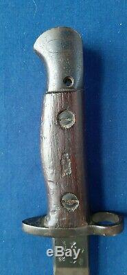 Wwi 1907 British Enfield Smle Bayonet By Vickers, A Rare Maker Arsenal Rework