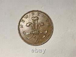 X Rare Original GB Great Britain English Two 2 New Pence Coin Dated 1971