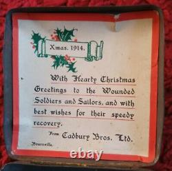 Xmas 1914 WWI Cadbury Chocolate Tin For Wounded Soldiers & Sailors Very Rare